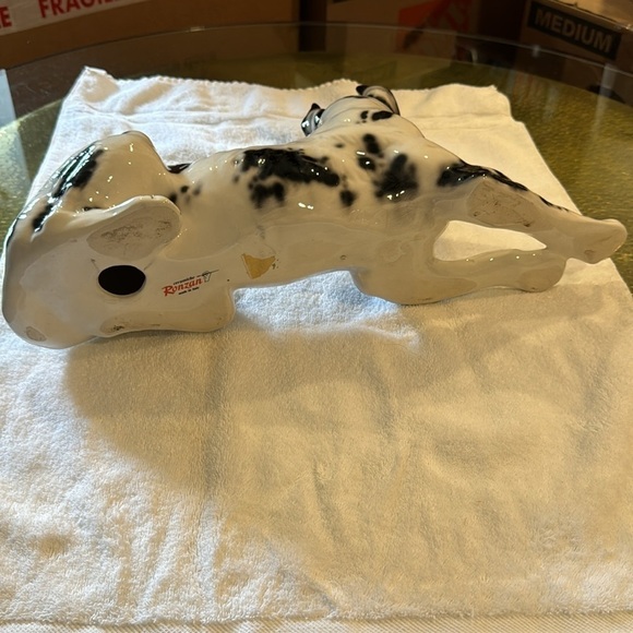 Vintage RONZAN Mid Century Italian Porcelain Dog Large Great Dane - Picture 10 of 10